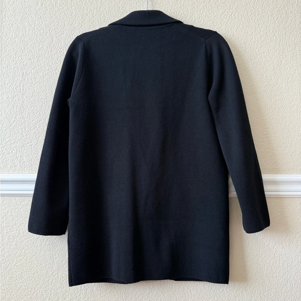 J. Crew Merino Wool Blend Cecile Relaxed Sweater Blazer Black XXS